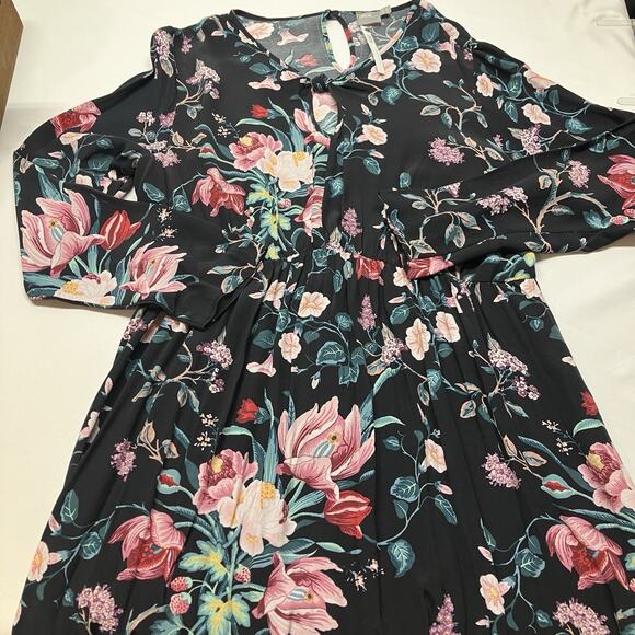 ASOS Maternity Floral Keyhole Maxi Dress Womens Size 6 Black - Picture 7 of 13